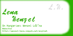 lena wenzel business card